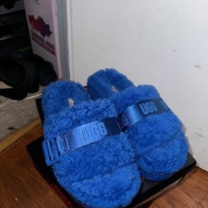 UGG Fluffita Slide Shearling Slipper Blue